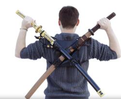 Rygsele til 2 katanaer