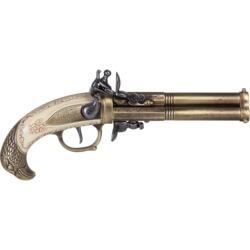 Kolser, 3-Barrel Pistol, Augsburg 1775, Messing