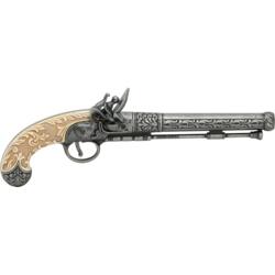 Kolser, 18.-Århundrede, Belgian Liége Flintlock Pistol, Old Grey