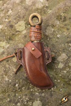 Skinner Knife & Holder Brown - 8,5 cm