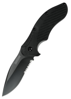Kershaw, Clash Foldekniv, Sort, Savtakket