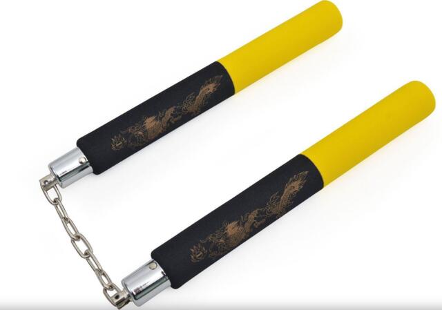 2-Farvet Skum Nuchaku Med Kæde