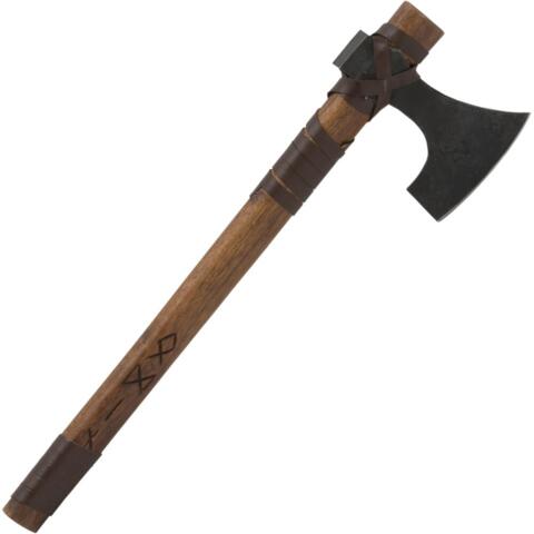 Vikinge økse, Imiteret Læder Og Runer, Flad Bund