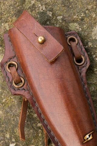 Woodsman Knife & Holder Brown