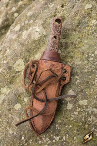 Thrust Knife Holder inkl. knife Brun