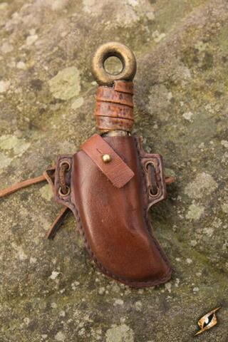 Skinner Knife & Holder Brown - 8,5 cm