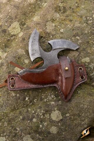 Black Shuriken Skede inkl. Kastestjerne - Brun