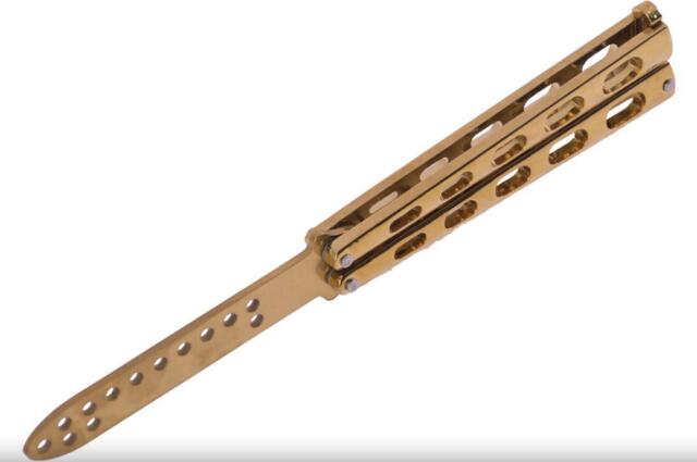 Butterfly Træningskniv i Guld