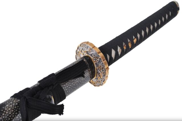 Katana Bushido Yamato, Damaskus Stål - Tsuba