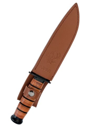 United Cutlery, USMC Fighting Kniv Med Skede - Læder Skede