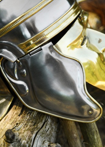 Battle Merchant, Imperial Gallic Face Hjelm, Jern - Kæbe Beskyttelse