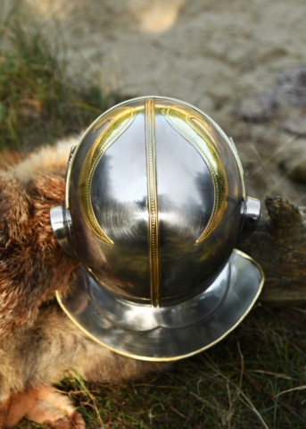 Battle Merchant, Imperial Gallic Face Hjelm, Jern - Top