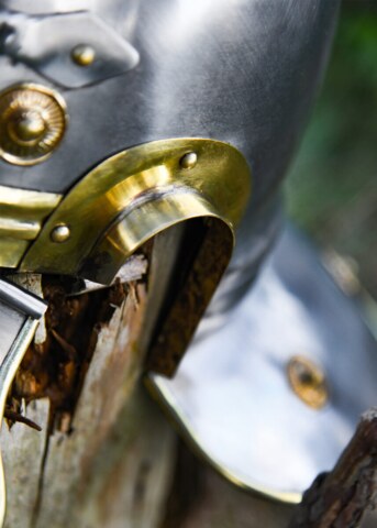 Battle Merchant, Roman Trooper Hjelm, Stål - Øre Beskytter