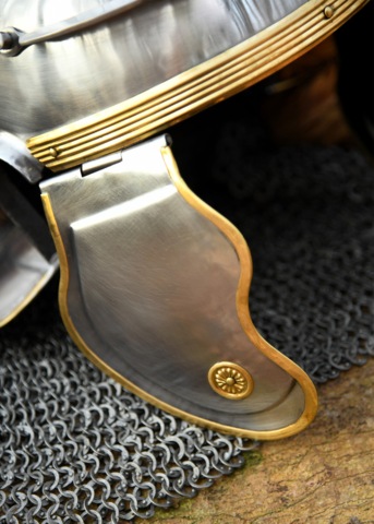 Battle Merchant, Italic B-Hjelm, Stål - Kæbe Beskytter