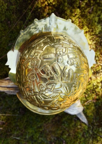 Battle Merchant, Ribchester Cavalry Sports Hjelm, Messing Og Stål - Krone