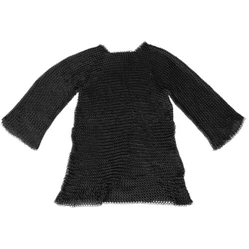 Sort Ringbrynje med Hætte